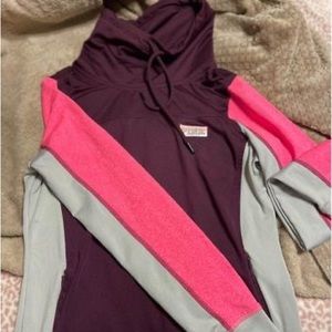 PINK VS cowel neck silk hood